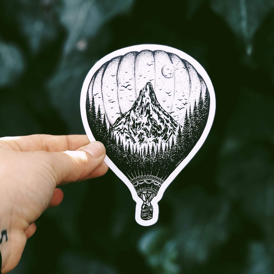 Hot Air Balloon Vinyl Sticker