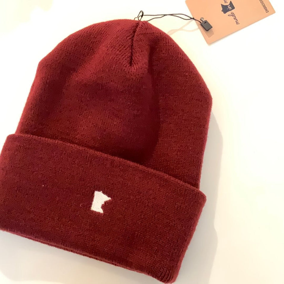 Maroon MN Beanie | petite shops